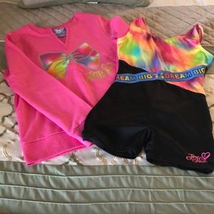 JoJo Siwa sweatshirt and dance/gymnastic biketard